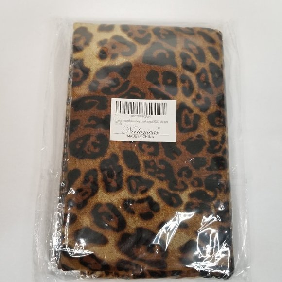NEELAMVAR BRAND SCARF WOMEN'S SHAWLS LEOPARD - Picture 3 of 8